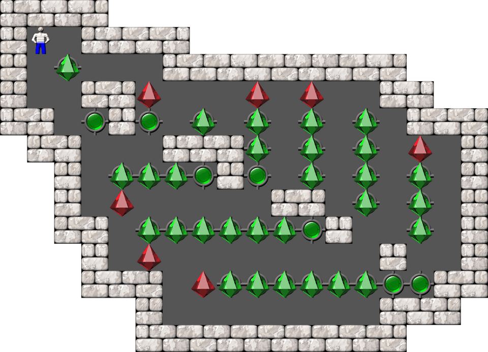 Sokoban Laizhufu and LZY Arranged level 58